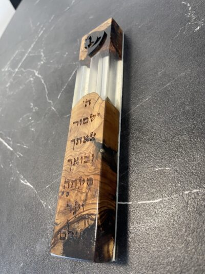 בית מזוזה עץ ואפוקסי